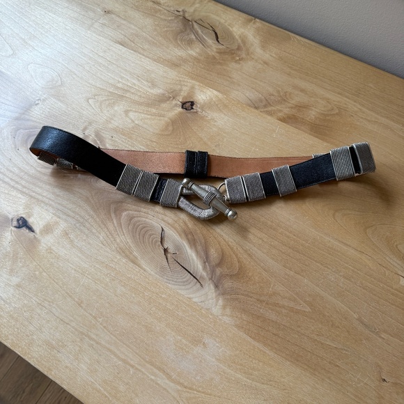 PEREZ SANZ BELT BLACK LEATHER SILVER VINTAGE RARE ARTISAN STATEMENT PIECE UNIQUE - Picture 3 of 13